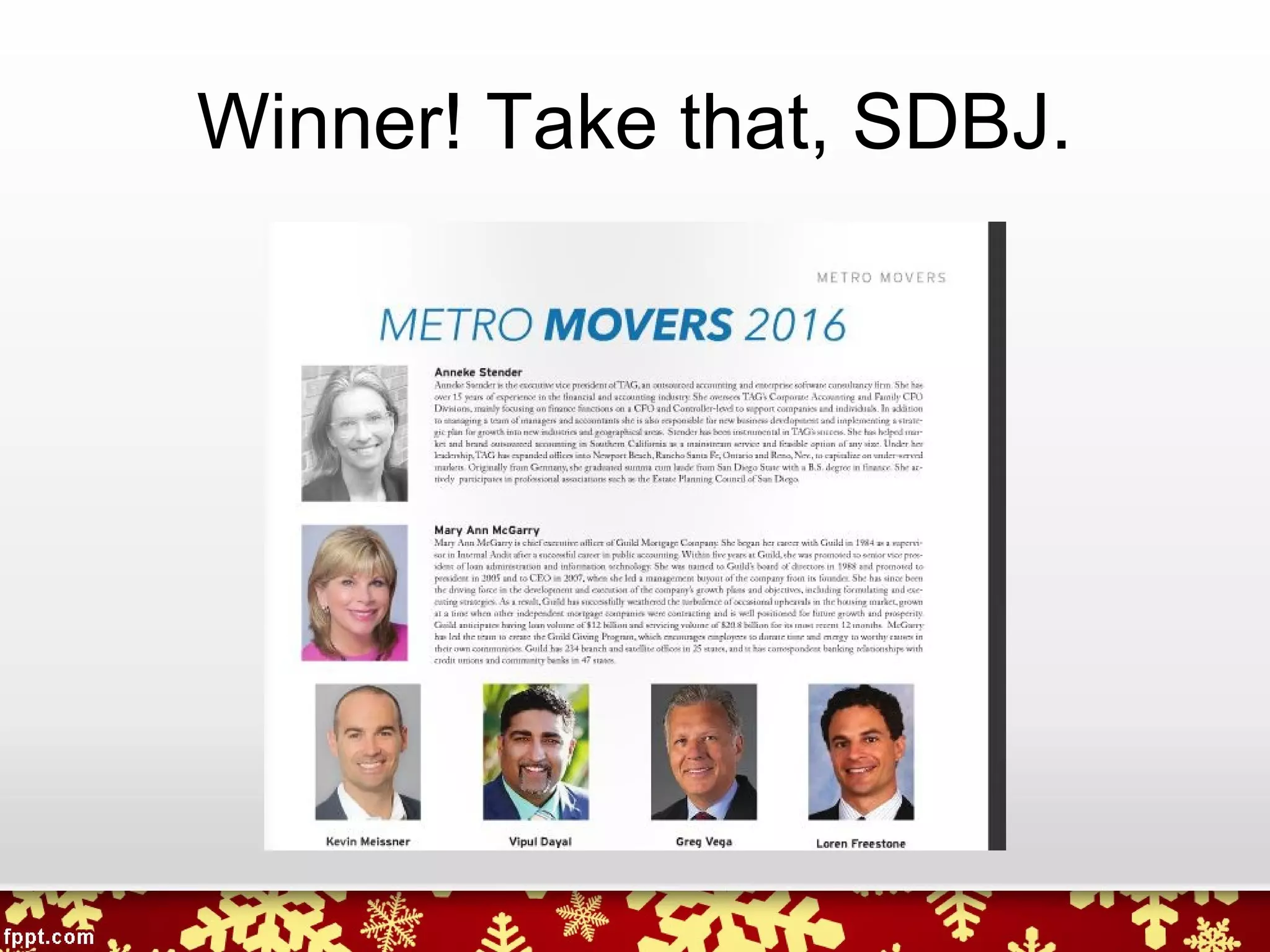 Winner! Take that, SDBJ.
 