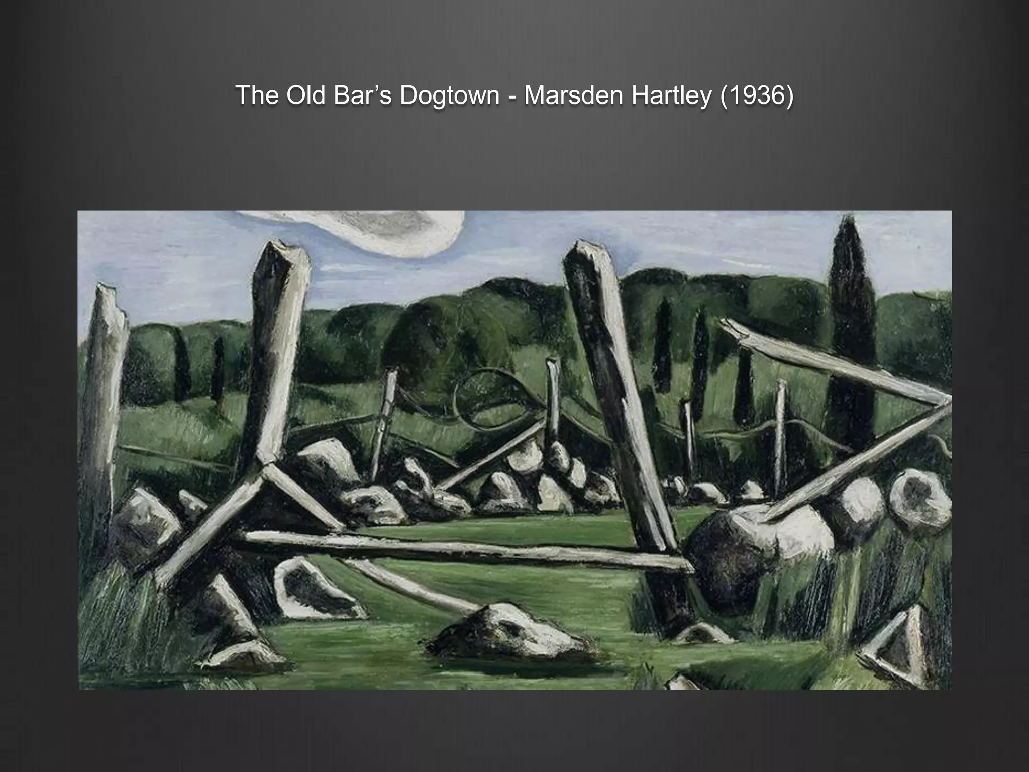 The Old Bar’s Dogtown - Marsden Hartley (1936)