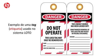 Exemplo de uma tag
(etiqueta) usado no
sistema LOTO
 