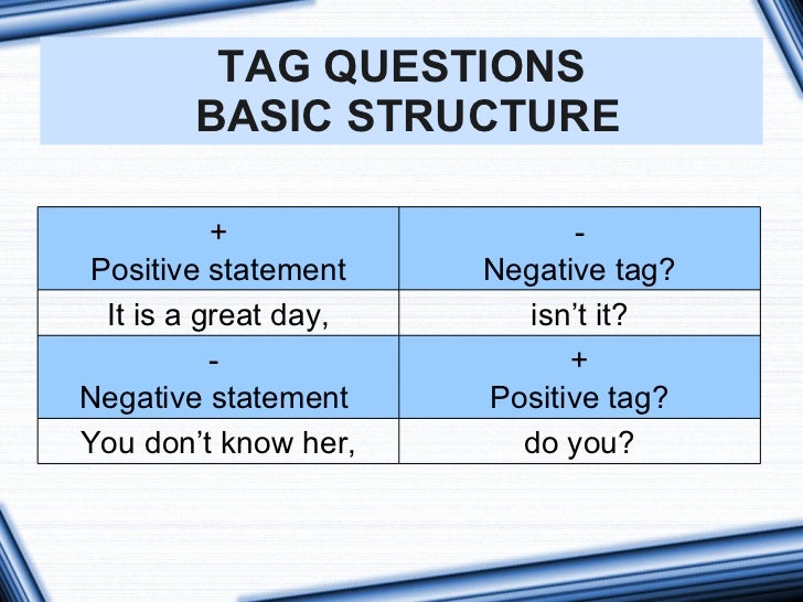 Tag questions