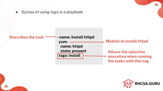 Using Tags in Ansible Playbooks RHCE.pdf