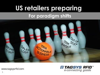 US retailers preparing
                     For paradigm shifts




www.tagsysrfid.com
1
 
