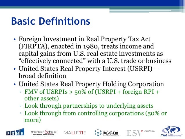 Inbound Real Estate Investment Taxation United States Australia Ca