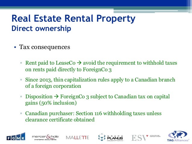 Inbound Real Estate Investment Taxation United States Australia Ca