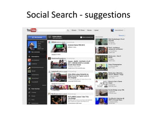 Social Search - suggestions
 