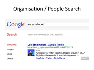 Organisation / People Search
 