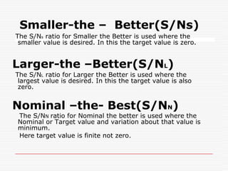 Why we use Robust DesignEvery customer wants a product with high quality and a minimum cost, this is achieved by robust designing. There are mainly four types of cost which is under the category of obvious quality costs. Internal quality cost