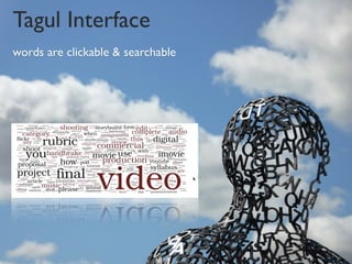 Tagul Interface
words are clickable & searchable




@billselak #tmky11
 