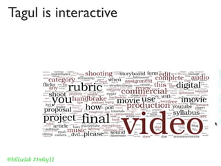 Tagul is interactive




@billselak #tmky11
 
