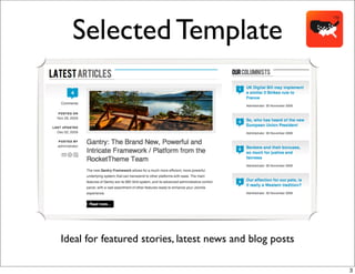 Selected Template




Ideal for featured stories, latest news and blog posts

                                                         3
 