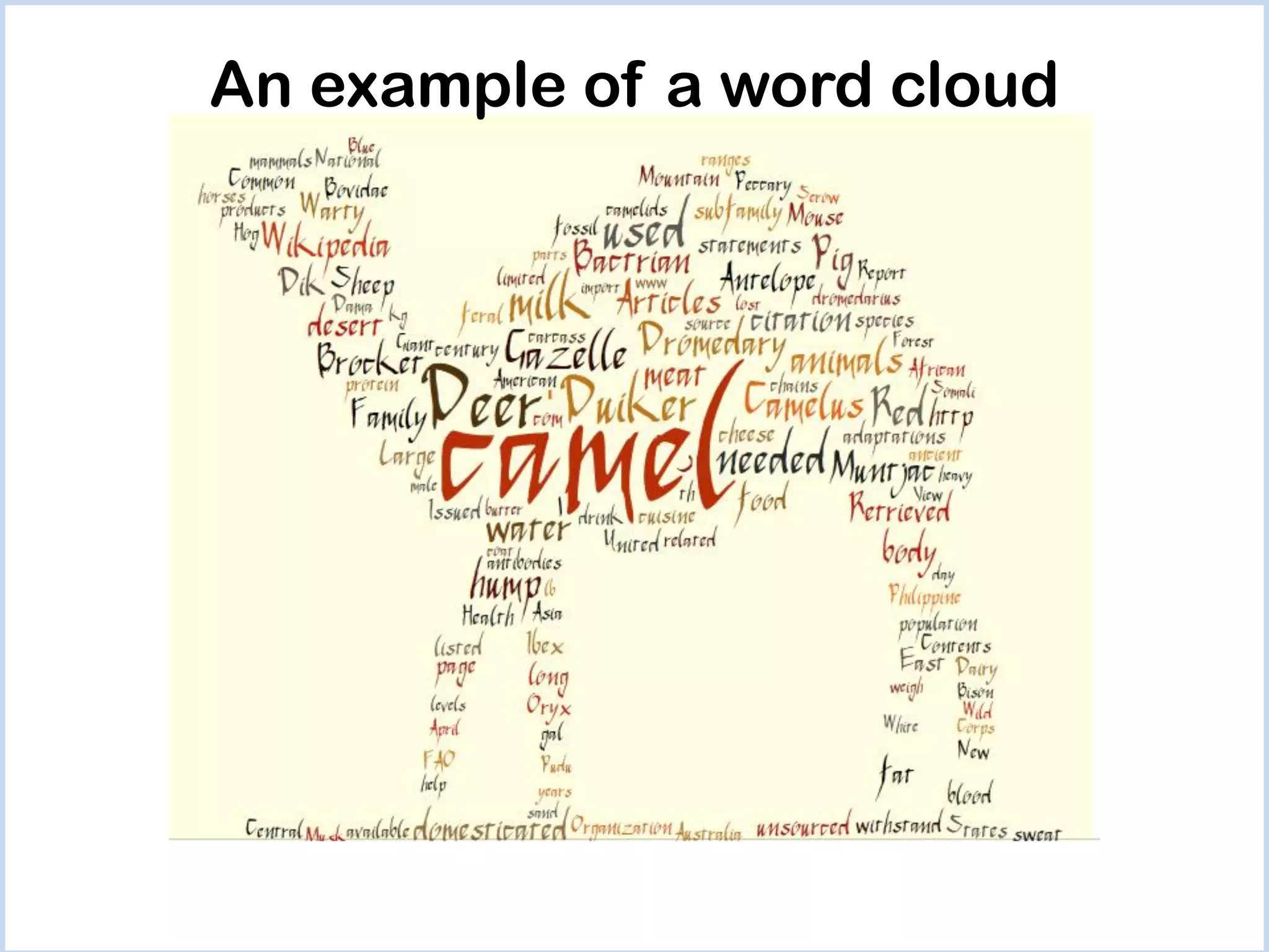 An example of a word cloud

 
