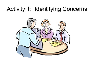 Activity 1:  Identifying Concerns 