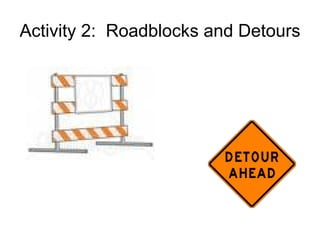 Activity 2:  Roadblocks and Detours 