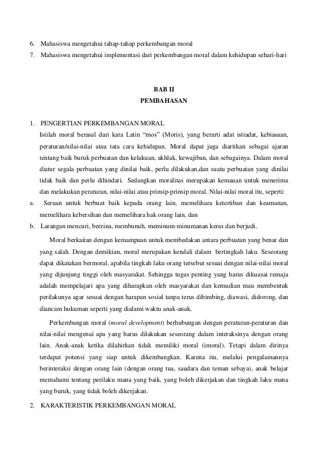 Tahap Perkembangan Moral Kohlberg