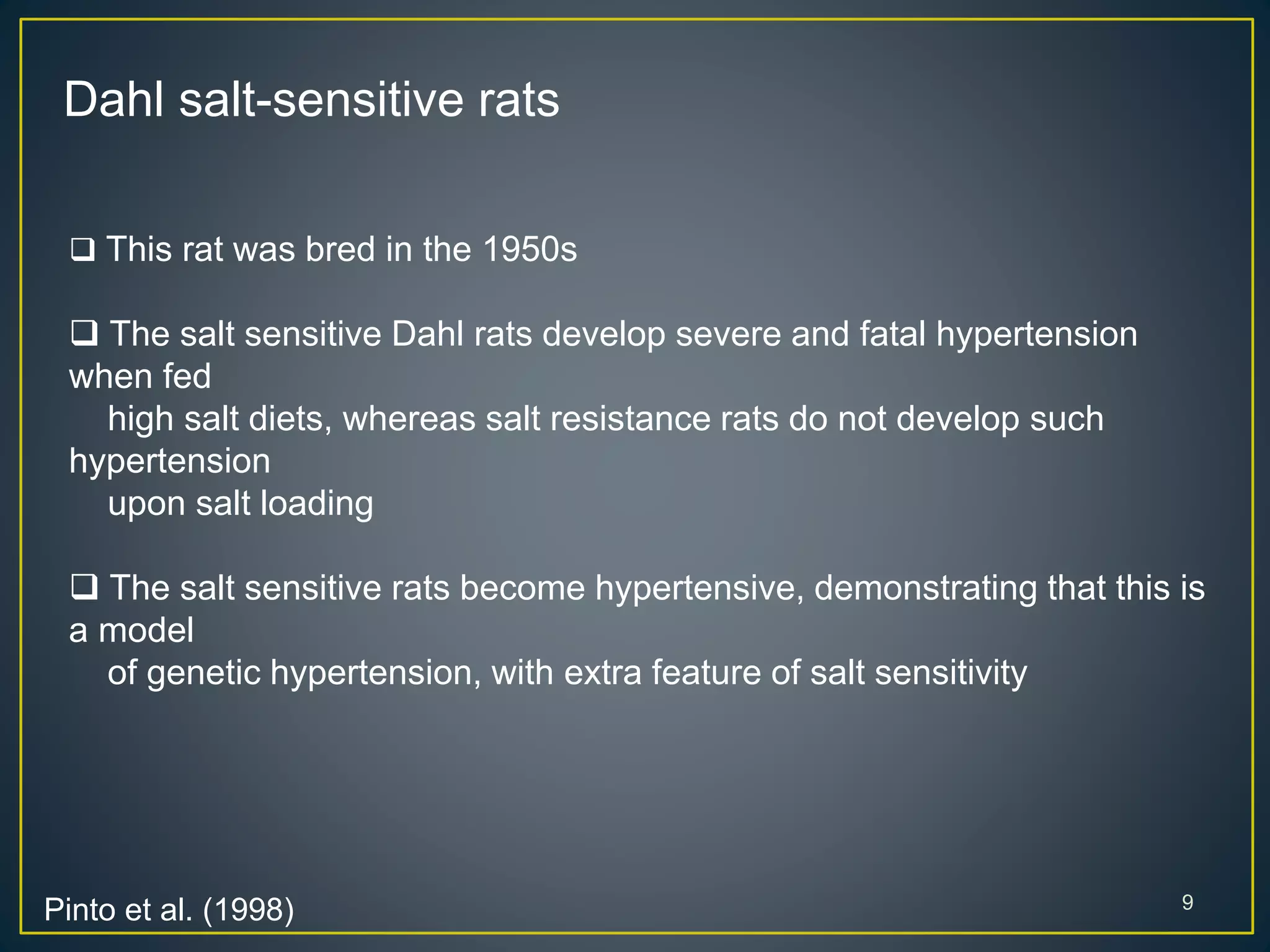 Genetic Rat Models for Hypertension:Relationship to Human Hypertension ...