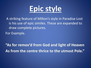 Grand Style Writing Examples Milton’s Grand style | PPTX