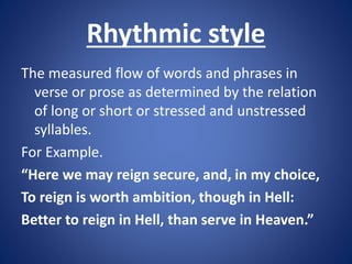 Grand Style Writing Examples Milton’s Grand style | PPTX