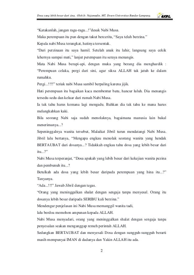 Tahukah anda ternyata masih ada dosa yang lebih besar dari Tahukah anda ternyata masih ada dosa yang lebih besar dari