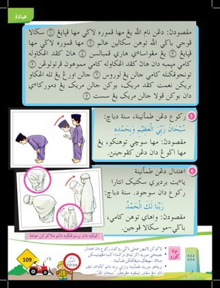 ‫نوتا‬
‫ضورو‬
109
‫عبادة‬
‫طمأنينة‬ ‫دغن‬ ‫اعتدال‬
‫انتارا‬ ‫سكتيك‬ ‫برديري‬ ‫يت‬‫ء‬‫يا‬
:‫دباخ‬ ‫سنة‬ .‫سوجود‬ ‫دان‬ ‫ركوع‬
ُ
‫د‬ْ
‫م‬ َ
‫ح‬ْ‫ل‬‫ا‬ َ
‫ك‬َ‫ل‬ ‫ا‬َ‫ن‬َّ‫ب‬َ
‫ر‬
،‫كامي‬ ‫توهن‬ ‫واهاي‬ :‫مقصودث‬
.‫فوجين‬ ‫سضاال‬ ‫مو‬-‫باضي‬
:‫دباخ‬ ‫سنة‬ ،‫طمأنينة‬ ‫دغن‬ ‫ركوع‬
ِ
‫ه‬ِ
‫د‬ْ
‫م‬ َ
‫ح‬ِ‫ب‬َ
‫و‬ ِ
‫م‬ْ‫ي‬ِ
‫ظ‬َ
‫ع‬ْ‫ل‬‫ا‬ َ
‫ي‬ّ
ِ‫ب‬َ
‫ر‬ َ
‫ن‬‫ا‬ َ
‫ح‬ْ‫ب‬ُ
‫س‬
‫يغ‬ ،‫توهنكو‬ ‫سوخي‬ ‫مها‬ :‫مقصودث‬
.‫كفوجينث‬ ‫دغن‬ ‫دان‬ ‫اضوغ‬ ‫مها‬
5
6
‫سضاال‬ ١ ‫فثايغ‬ ‫مها‬ ‫الضي‬ ‫فموره‬ ‫مها‬ ‫يغ‬ ‫اهلل‬ ‫نام‬ ‫دغن‬ :‫مقصودث‬
‫مها‬ ‫الضي‬ ‫فموره‬ ‫مها‬ ٢ ‫عالم‬ ‫سكالين‬ ‫توهن‬ ‫اهلل‬ ‫باضي‬ ‫فوجي‬
‫اغكاوله‬ ‫كفد‬ ‫هاث‬ ٤ ‫فمبالسن‬ ‫هاري‬ ‫ي‬‫ء‬‫مغواسا‬ ‫يغ‬ ٣ ‫فثايغ‬
٥ ‫فرتولوغن‬ ‫مموهون‬ ‫كامي‬ ‫اغكاوله‬ ‫كفد‬ ‫هاث‬ ‫دان‬ ‫مثمبه‬ ‫كامي‬
‫اغكاو‬ ‫تله‬ ‫يغ‬ ‫اورغ‬ ‫جالن‬ ٦ ‫لوروس‬ ‫يغ‬ ‫جالن‬ ‫كامي‬ ‫تونجوقكنله‬
‫ي‬‫ء‬‫دموركا‬ ‫يغ‬ ‫مريك‬ ‫جالن‬ ‫بوكن‬ ،‫مريك‬ ‫كفد‬ ‫نعمت‬ ‫بريكن‬
٧ ‫سست‬ ‫يغ‬ ‫مريك‬ ‫جالن‬ ‫فوال‬ ‫بوكن‬ ‫دان‬
‫عبادة‬ ‫مالكوكن‬ ‫دالم‬ ‫برسوغضوه‬ ‫دان‬ ‫ضيضيه‬
.‫اعتدال‬ ‫دان‬ ‫ركوع‬ ‫روكون‬ ‫باضي‬ ‫عملي‬ ‫التيهن‬ ‫الكوكن‬ 	
•
‫مغهابيسكن‬ ‫ضسا‬-‫ترضسا‬ ‫تيدق‬ ‫اضر‬ ‫موريد‬ ‫نصيحتي‬ 	
•
.‫طمأنينة‬‫منيغضلكن‬‫	سهيغض‬‫صالة‬ 	
‫تتف‬ ‫ن‬‫ء‬‫كأدا‬ ‫دالم‬ ‫براد‬ ‫برارتي‬ ‫طمأنينة‬ ‫موريد‬ ‫بريتاهو‬ 	
•
."‫اهلل‬ ‫"سبحان‬ ‫مغوخف‬ ‫تيمفوه‬ ‫سقدر‬ ‫تنغ‬ ‫اتاو‬ 	
4.5.2
4.5.4
‫بوكو‬
‫تيؤيتي‬‫اك‬
113-119
 