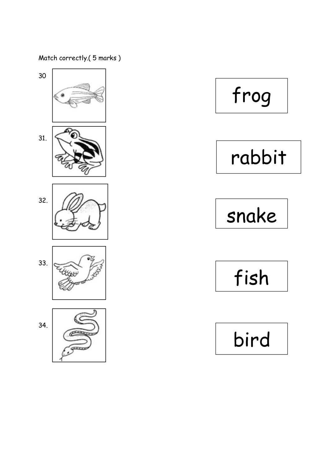 Tahun 1 english