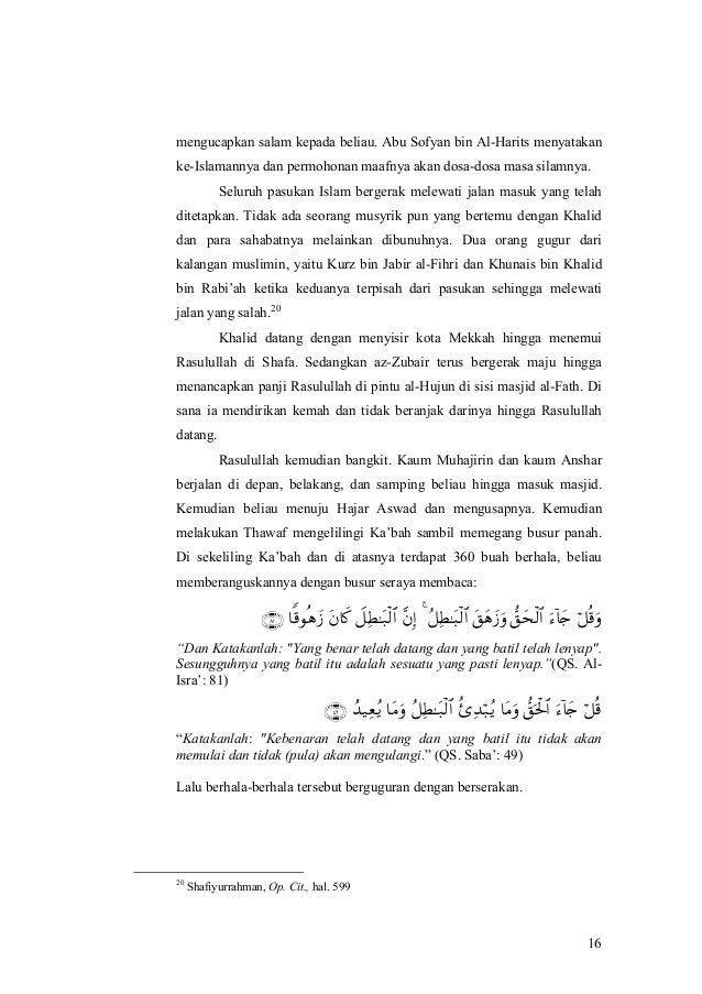 Sirah Nabawiyah: Tahun 7 & 8 Hijriyah