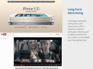 A dialogue between
companies and
consumers which
shapes customer
attitudes, informs and
enables so that they
can make an educated
purchasing decision

 