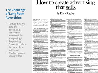 •! Getting the right
data and
developing a
conceptual
framework for
interpreting it
•! Sequencing
Content to reflect
the state of the
individual
•! The Anonymous
user problem

 