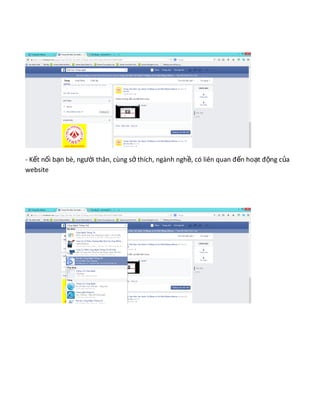 - K t n i b n bè, ng i thân, cùng s thích, ngành ngh , có liên quan đ n ho t đ ng c aế ố ạ ườ ở ề ế ạ ộ ủ
website
 