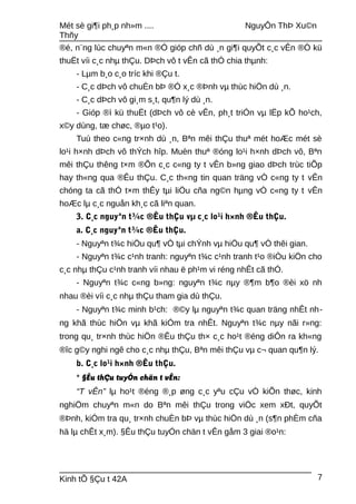 Mét sè gi¶i ph¸p nh»m .... NguyÔn ThÞ Xu©n
Thñy
®é, n¨ng lùc chuyªn m«n ®Ó gióp chñ dù ¸n gi¶i quyÕt c¸c vÊn ®Ò kü
thuËt víi c¸c nhµ thÇu. DÞch vô t vÊn cã thÓ chia thµnh:
- Lµm b¸o c¸o tríc khi ®Çu t.
- C¸c dÞch vô chuÈn bÞ ®Ó x¸c ®Þnh vµ thùc hiÖn dù ¸n.
- C¸c dÞch vô gi¸m s¸t, qu¶n lý dù ¸n.
- Gióp ®ì kü thuËt (dÞch vô cè vÊn, ph¸t triÓn vµ lËp kÕ ho¹ch,
x©y dùng, tæ chøc, ®µo t¹o).
Tuú theo c«ng tr×nh dù ¸n, Bªn mêi thÇu thuª mét hoÆc mét sè
lo¹i h×nh dÞch vô thÝch hîp. Muèn thuª ®óng lo¹i h×nh dÞch vô, Bªn
mêi thÇu thêng t×m ®Õn c¸c c«ng ty t vÊn b»ng giao dÞch trùc tiÕp
hay th«ng qua ®Êu thÇu. C¸c th«ng tin quan träng vÒ c«ng ty t vÊn
chóng ta cã thÓ t×m thÊy tµi liÖu cña ng©n hµng vÒ c«ng ty t vÊn
hoÆc lµ c¸c nguån kh¸c cã liªn quan.
3. C¸c nguyªn t¾c ®Êu thÇu vµ c¸c lo¹i h×nh ®Êu thÇu.
a. C¸c nguyªn t¾c ®Êu thÇu.
- Nguyªn t¾c hiÖu qu¶ vÒ tµi chÝnh vµ hiÖu qu¶ vÒ thêi gian.
- Nguyªn t¾c c¹nh tranh: nguyªn t¾c c¹nh tranh t¹o ®iÒu kiÖn cho
c¸c nhµ thÇu c¹nh tranh víi nhau ë ph¹m vi réng nhÊt cã thÓ.
- Nguyªn t¾c c«ng b»ng: nguyªn t¾c nµy ®¶m b¶o ®èi xö nh
nhau ®èi víi c¸c nhµ thÇu tham gia dù thÇu.
- Nguyªn t¾c minh b¹ch: ®©y lµ nguyªn t¾c quan träng nhÊt nh-
ng khã thùc hiÖn vµ khã kiÓm tra nhÊt. Nguyªn t¾c nµy nãi r»ng:
trong qu¸ tr×nh thùc hiÖn ®Êu thÇu th× c¸c ho¹t ®éng diÔn ra kh«ng
®îc g©y nghi ngê cho c¸c nhµ thÇu, Bªn mêi thÇu vµ c¬ quan qu¶n lý.
b. C¸c lo¹i h×nh ®Êu thÇu.
* §Êu thÇu tuyÓn chän t vÊn:
“T vÊn” lµ ho¹t ®éng ®¸p øng c¸c yªu cÇu vÒ kiÕn thøc, kinh
nghiÖm chuyªn m«n do Bªn mêi thÇu trong viÖc xem xÐt, quyÕt
®Þnh, kiÓm tra qu¸ tr×nh chuÈn bÞ vµ thùc hiÖn dù ¸n (s¶n phÈm cña
hä lµ chÊt x¸m). §Êu thÇu tuyÓn chän t vÊn gåm 3 giai ®o¹n:
Kinh tÕ §Çu t 42A 7
 