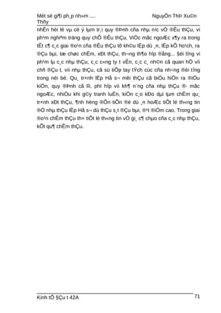 Mét sè gi¶i ph¸p nh»m .... NguyÔn ThÞ Xu©n
Thñy
nhËn hèi lé vµ cè ý lµm tr¸i quy ®Þnh cña nhµ níc vÒ ®Êu thÇu, vi
ph¹m nghiªm träng quy chÕ ®Êu thÇu. ViÖc mãc ngoÆc x¶y ra trong
tÊt c¶ c¸c giai ®o¹n cña ®Êu thÇu tõ kh©u lËp dù ¸n, lËp kÕ ho¹ch, ra
®Çu bµi, tæ chøc chÊm, xÐt thÇu, th¬ng th¶o hîp ®ång... §èi tîng vi
ph¹m lµ c¸c nhµ thÇu, c¸c c«ng ty t vÊn, c¸c c¸ nh©n cã quan hÖ víi
chñ ®Çu t, víi nhµ thÇu, cã sù tiÕp tay tÝch cùc cña nh÷ng ®èi tîng
trong néi bé. Qu¸ tr×nh lËp Hå s¬ mêi thÇu cã biÓu hiÖn ra ®iÒu
kiÖn, quy ®Þnh cã lîi, phï hîp víi kh¶ n¨ng cña nhµ thÇu ®· mãc
ngoÆc, nhiÒu khi g©y tranh luËn, kiÖn c¸o kÐo dµi lµm chËm qu¸
tr×nh xÐt thÇu, ¶nh hëng ®Õn tiÕn ®é dù ¸n hoÆc tiÕt lé th«ng tin
®Ó nhµ thÇu lËp Hå s¬ dù thÇu s¸t ®Çu bµi, ®¹t ®iÓm cao. Trong giai
®o¹n chÊm thÇu th× tiÕt lé th«ng tin vÒ gi¸ c¶ chµo cña c¸c nhµ thÇu,
kÕt qu¶ chÊm thÇu.
Kinh tÕ §Çu t 42A 71
 