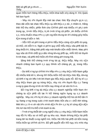 Mét sè gi¶i ph¸p nh»m .... NguyÔn ThÞ Xu©n
Thñy
quan ®Õn ho¹t ®éng ®Êu thÇu, triÓn khai luËt x©y dùng ®· ®îc Quèc
héi ban hµnh
- Nhµ níc nªn thµnh lËp mét tæ chøc ®éc lËp chuyªn gi¸m s¸t,
theo dâi viÖc tæ chøc ®Êu thÇu vµ xÐt thÇu c¸c dù ¸n nhãm A, ®ång
thêi ®Ó thu nhËn, ph¶n ¶nh cho ChÝnh phñ mäi khiÕu n¹i ph¸t sinh
trong qu¸ tr×nh ®Êu thÇu, tr¸nh t×nh tr¹ng cã ph¶n ¸nh thiÕu chÝnh
x¸c, m©u thuÉn nhau trªn c¸c ph¬ng tiÖn th«ng tin ®¹i chóng g©y hiÓu
lÇm trong d luËn x· héi.
- VÊn ®Ò xö ph¹t trong vi ph¹m ®Êu thÇu còng cÇn ph¶i râ rµng,
cô thÓ, chi tiÕt h¬n. Ngêi vi ph¹m quy chÕ ®Êu thÇu võa ph¶i båi th-
êng thiÖt h¹i, ®ång thêi ph¶i nép mét kho¶n tiÒn nhÊt ®Þnh. Møc ph¹t
nµy võa cã tÝnh chÊt gi¸o dôc nhng kh«ng ph¶i qu¸ nhÑ ®Ó trë thµnh
h×nh thøc, nã ph¶i thÓ hiÖn c¶ tÝnh trõng ph¹t trong ®ã.
§ång thêi ®Ó chèng t×nh tr¹ng bá gi¸ thÇu thÊp, Nhµ níc cÇn
nhanh chãng ban hµnh c¸c quy ®Þnh vÒ chèng ph¸ gi¸ trong ®Êu
thÇu.
- Do kh¶ n¨ng tµi chÝnh h¹n hÑp nªn c¸c nhµ thÇu ViÖt Nam gÆp
rÊt nhiÒu khã kh¨n, kh«ng ®ñ ®iÒu kiÖn ®Ó dù thÇu ®éc lËp, kh«ng
cã kh¶ n¨ng xin b¶o l·nh khi tham gia ®Êu thÇu quèc tÕ. §Ó hç trî c¸c
nhµ thÇu tham gia vµ tróng thÇu, nhµ níc nªn thµnh lËp c¸c Tæng
c«ng ty giao th«ng m¹nh nh hiÖn nay nhng víi sè vèn lín h¬n.
§Ó t¨ng kh¶ n¨ng dù thÇu cña c¸c doanh nghiÖp ViÖt Nam th×
chóng ta cÇn ph¶i c¶i tæ l¹i hÖ thèng ng©n hµng vµ c¸c doanh
nghiÖp. Nhµ níc nªn hç trî cho c¸c doanh nghiÖp ®Ó hä cã thÓ tån t¹i
vµ ®øng v÷ng trong cuéc c¹nh tranh khèc liÖt cña c¬ chÕ thÞ trêng.
Mét khi c¸c ®¬n vÞ nãi trªn m¹nh dÇn lªn th× c¸c hç trî còng dÇn dÇn
®îc lo¹i bá ®Ó t¹o thÕ c¹nh tranh tù do.
- T×nh tr¹ng thiÕt bÞ c«ng nghÖ cña c¸c nhµ thÇu ViÖt Nam hiÖn
nay rÊt l¹c hËu so víi thÕ giíi vµ khu vùc. Muèn th¾ng thÇu hä ph¶i
trang bÞ kü thuËt c«ng nghÖ míi, ®iÒu ®ã ®ßi hái ph¶i cã tiÒn trong
®iÒu kiÖn tµi chÝnh cã h¹n. §Ó gi¶i quyÕt vÊn ®Ò nµy, tríc m¾t nhµ
Kinh tÕ §Çu t 42A 97
 