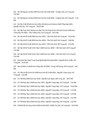 010 Bài T p Nguyên Lậ ý Máy (NXB Khoa H c K Thu t 2005) - T Ng c H i, 252 Trang.pdfọ ỹ ậ ạ ọ ả
7,83 MB
011 Bài T p Nguyên ...