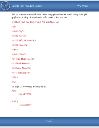 Tài liệu css tiếng việt cơ bản | PDF