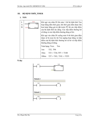 Tai lieu lap trinh plc s7 200 full | PDF