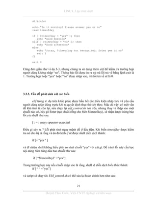 Tai lieu lap trinh shell linux unix | PDF