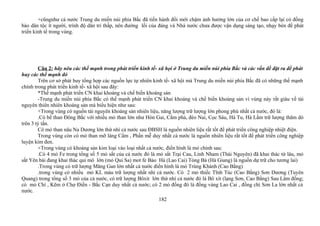 +cũngnhư cả nước Trung du miền núi phía Bắc đã tiến hành đổi mới chậm ảnh hưởng lớn của cơ chế bao cấp lại có đồng
bào dân tộc ít người, trình độ dân trí thấp, nên đường lối của đảng và Nhà nước chưa được vận dụng sáng tạo, nhạy bén để phát
triển kinh tế trong vùng.
Câu 2: hãy nêu các thế mạnh trong phát triển kinh tế- xã họi ở Trung du miền núi phía Bắc và các vấn đề đặt ra để phát
huy các thế mạnh đó
Trên cơ sở phát huy tổng hợp các nguồn lực tự nhiên kinh tế- xã hội mà Trung du miền núi phía Bắc đã có những thế mạnh
chính trong phát triển kinh tế- xã hội sau đây:
*Thế mạnh phát triển CN khai khoáng và chế biến khoáng sản
-Trung du miền núi phía Bắc có thế mạnh phát triển CN khai khoáng và chế biến khoáng sản vì vùng này rất giàu về tài
nguyên thiên nhiên khoáng sản mà biểu hiện như sau:
+Trong vùng có nguồn tài nguyên khoáng sản nhiên liệu, năng lượng trữ lượng lớn phong phú nhất cả nước, đó là:
.Có bể than Đông Bắc với nhiều mỏ than lớn như Hòn Gai, Cẩm phả, đèo Nai, Cọc Sáu, Hà Tu, Hà Lầm trữ lượng thăm dò
trên 3 tỷ tấn.
Có mỏ than nâu Na Dương lớn thứ nhì cả nước sau ĐBSH là nguồn nhiên liệu rất tốt để phát triển công nghiệp nhiệt điện.
Trong vùng còn có mỏ than mỡ làng Cẩm , Phấn mễ duy nhất cả nước là nguồn nhiên liệu rất tốt để phát triển công nghiệp
luyện kim đen.
+Trong vùng có khoáng sản kim loại vào loại nhất cả nước, điển hình là mỏ chính sau:
.Có 4 mỏ Fe trong tổng số 5 mỏ sắt của cả nước đó là mỏ sắt Trại Cau, Linh Nham (Thái Nguyên) đã khai thác từ lâu, mỏ
sắt Yên bái đang khai thác qui mô lớn (mỏ Qui Sa) mot fe Bảo Hà (Lao Cai) Tòng Bá (Hà Giang) là nguồn dự trữ cho tương lai)
.Trong vùng có trữ lượng Măng Gan lớn nhất cả nước điển hình là mỏ Trùng Khánh (Cao Bằng)
.trong vùng có nhiều mỏ KL màu trữ lượng nhất nhì cả nước. Có 2 mỏ thiếc Tĩnh Túc (Cao Bằng) Sơn Dương (Tuyên
Quang) trong tổng số 3 mỏ của cả nước, có trữ lượng Bôxit lớn thứ nhì cả nước đó là Bô xít (lạng Sơn, Cao Bằng) Sau Lâm đồng;
có mỏ Chì , Kẽm ở Chợ Điền - Bắc Cạn duy nhất cả nước; có 2 mỏ đồng đó là đồng vàng Lao Cai , đồng chì Sơn La lớn nhất cả
nước.
182
 