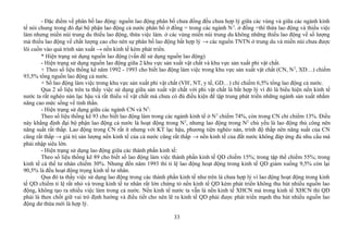 - Đặc điểm về phân bố lao động: nguồn lao động phân bố chưa đồng đều chưa hợp lý giữa các vùng và giữa các ngành kinh
tế nói chung trong đó đại bộ phận lao động cả nước phân bố ở đồng = trong các ngành N2
. ở đồng =thì thừa lao động và thiếu việc
làm nhưng miền núi trung du thiếu lao động, thừa việc làm. ở các vùng miền núi trung du không những thiếu lao động về số lượng
mà thiếu lao động về chất lượng cao cho nên sự phân bố lao động bất hợp lý → các nguồn TNTN ở trung du và miền núi chưa được
lôi cuốn vào quá trình sản xuất → nền kinh tế kém phát triển.
* Hiện trạng sử dụng nguồn lao động (vấn đề sử dụng nguồn lao động)
- Hiện trạng sử dụng nguồn lao động giữa 2 khu vực sản xuất vật chất và khu vực sản xuất phi vật chất.
+ Theo số liệu thống kê năm 1992 - 1993 cho biết lao động làm việc trong khu vực sản xuất vật chất (CN, N2
, XD…) chiếm
93,5% tổng nguồn lao động cả nước.
+ Số lao động làm việc trong khu vực sản xuất phi vật chất (VH/
, NT, y tế, GD…) chỉ chiếm 6,5% tổng lao động cả nước.
Qua 2 số liệu trên ta thấy việc sử dụng giữa sản xuất vật chất với phi vật chất là bất hợp lý vì đó là biểu hiện nền kinh tế
nước ta rất nghèo nàn lạc hậu và rất thiếu về vật chất mà chưa có đủ điều kiện để tập trung phát triển những ngành sản xuất nhằm
nâng cao mức sống về tinh thần.
- Hiện trạng sử dụng giữa các ngành CN và N2
:
Theo số liệu thống kê 93 cho biết lao động làm trong các ngành kinh tế ở N2
chiếm 74%, còn trong CN chỉ chiếm 13%. Điều
này khẳng định đại bộ phận lao động cả nước là hoạt động trong N2
, nhưng lao động trong N2
chủ yếu là lao động thủ công nên
năng suất rất thấp. Lao động trong CN rất ít nhưng với KT lạc hậu, phương tiện nghèo nàn, trình độ thấp nên năng suất của CN
cũng rất thấp → giá trị sản lượng nền kinh tế của cả nước cũng rất thấp → nền kinh tế của đất nước không đáp ứng đủ nhu cầu mà
phải nhập siêu lớn.
- Hiện trạng sử dụng lao động giữa các thành phần kinh tế:
Theo số liệu thống kê 89 cho biết số lao động làm việc thành phần kinh tế QD chiếm 15%; trong tập thể chiếm 55%; trong
kinh tế cá thể tư nhân chiếm 30%. Nhưng đến năm 1993 thì tỉ lệ lao động hoạt động trong kinh tế QD giảm xuống 9,5% còn lại
90,5% là đều hoạt động trọng kinh tế tư nhân.
Qua đó ta thấy việc sử dụng lao động trong các thành phần kinh tế như trên là chưa hợp lý vì lao động hoạt động trong kinh
tế QD chiếm tỉ lệ rất nhỏ và trong kinh tế tư nhân rất lớn chứng tỏ nền kinh tế QD kém phát triển không thu hút nhiều nguồn lao
động, không tạo ra nhiều việc làm trong cả nước. Nền kinh tế nước ta vẫn là nền kinh tế XHCN mà trong kinh tế XHCN thì QD
phải là then chốt giữ vai trò định hướng và điều tiết cho nên lẽ ra kinh tế QD phải được phát triển mạnh thu hút nhiều nguồn lao
động dư thừa mới là hợp lý.
33
 
