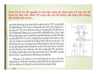 Hình 2.6 là sơ đồ nguyên lý của bàn công tác theo hình 2.5 sau khi đã
được ký hiệu hóa. Bơm (P) cung cấp cho hệ thống một dòng dầu không
đổi. Nhằm bảo vệ sự…
 