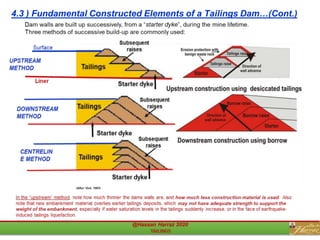 4.3 ) Fundamental Constructed Elements of a Tailings Dam…(Cont.)
 