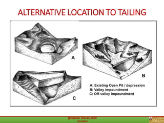 ALTERNATIVE LOCATION TO TAILING
 