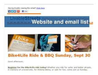 Website and email list
 