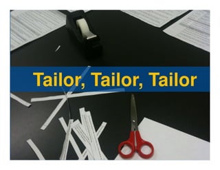 Tailor, Tailor, Tailor
 