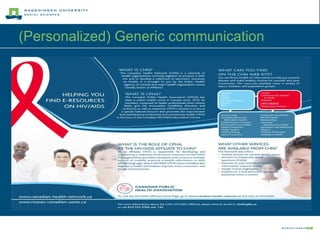 (Personalized) Generic communication 