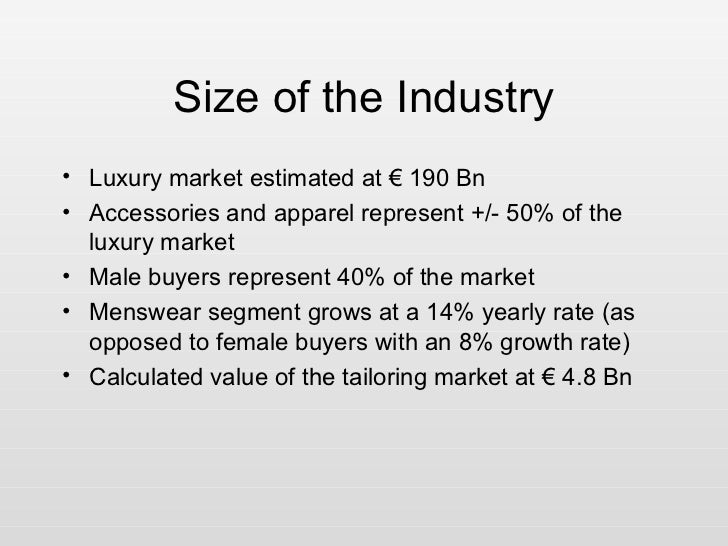 Tailoring industry analysis presentation