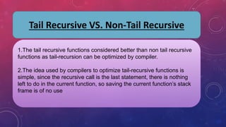 Tail recursion | PPT