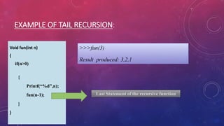 Tail recursion | PPT