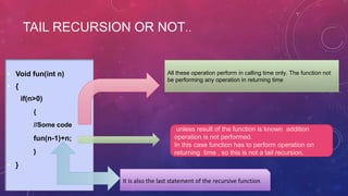 Tail recursion | PPT