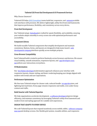 Comprehensive Tailwind CSS Front-End Development & UI Framework ...