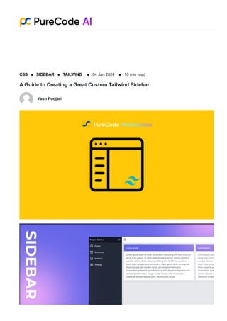 A Guide to Creating a Great Custom Tailwind Sidebar | PDF