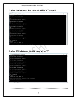 GPA calculator and grading program in c++ | DOCX